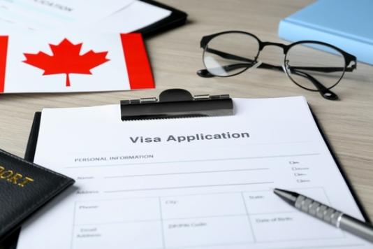 A Canada Working Holiday Visa application form